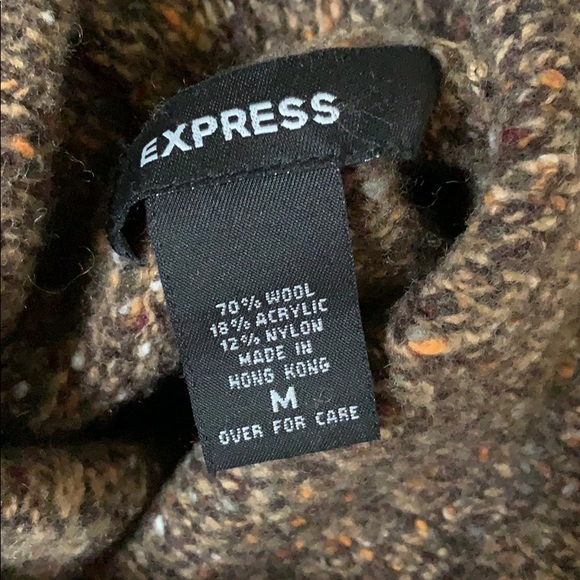 Express Brown Cowl Neck Sweater - Picture 4 of 4